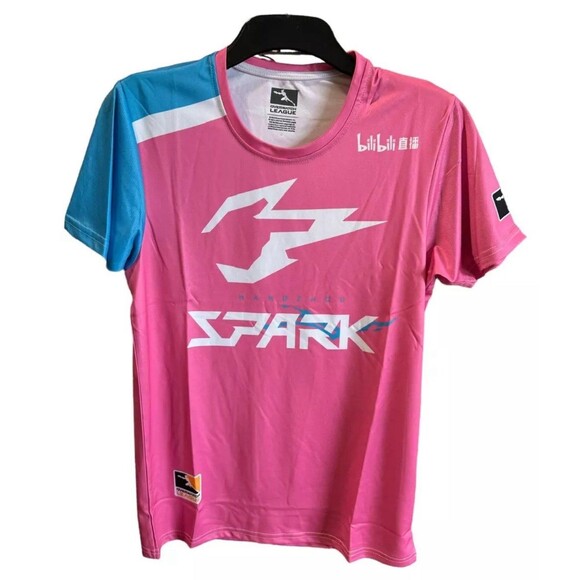 Hangzhou Spark Bili Bili Overwatch League Pink/Blue Jersey Adult Size Large - Picture 1 of 7